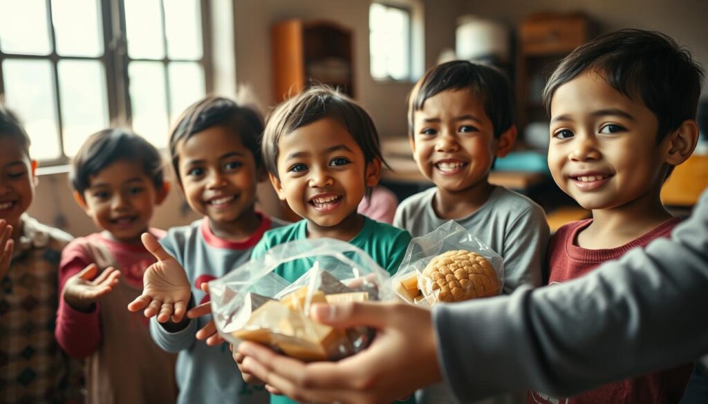 Anak Yatim Menerima Bantuan