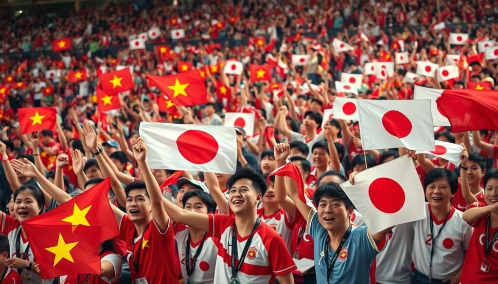 Dukungan Penggemar Timnas U17 Vietnam dan Jepang