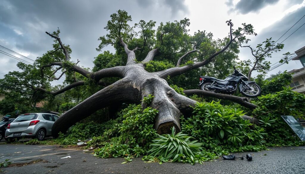 Pohon Tumbang di Bogor