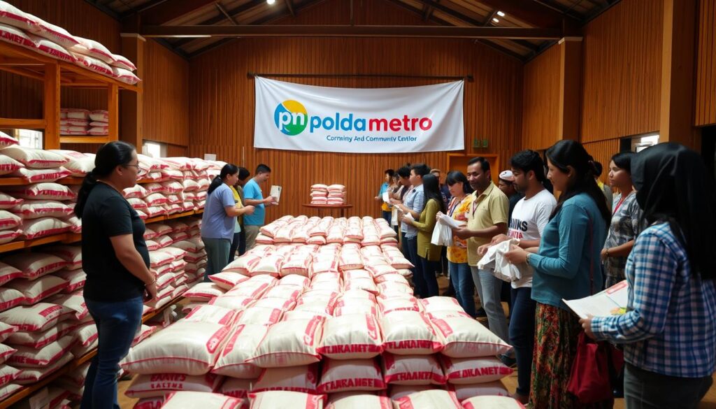 penyaluran bantuan beras