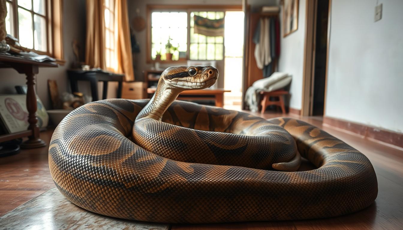 Ular Piton di Rumah